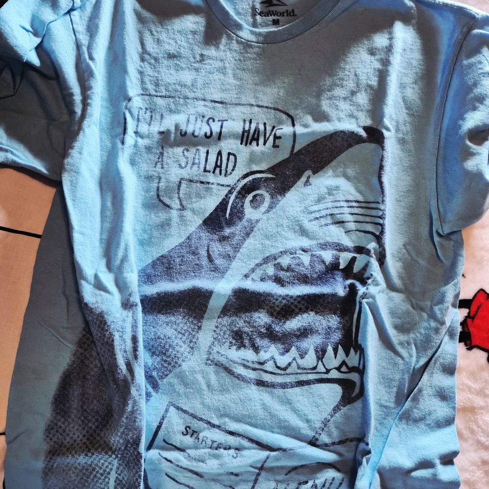 SeaWorld Light Blue Shark Graphic Tee